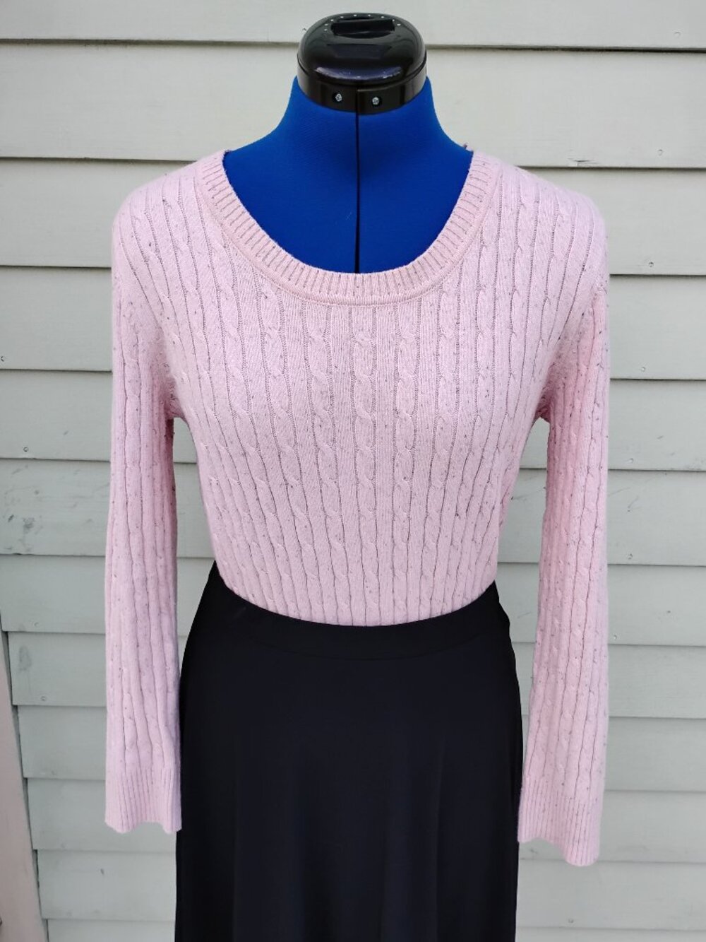 Karen Scott Cotton Blend Cable Knit Sweater - Picture 2 of 7